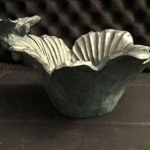 Green Flower votive/tealight candle holder/flower